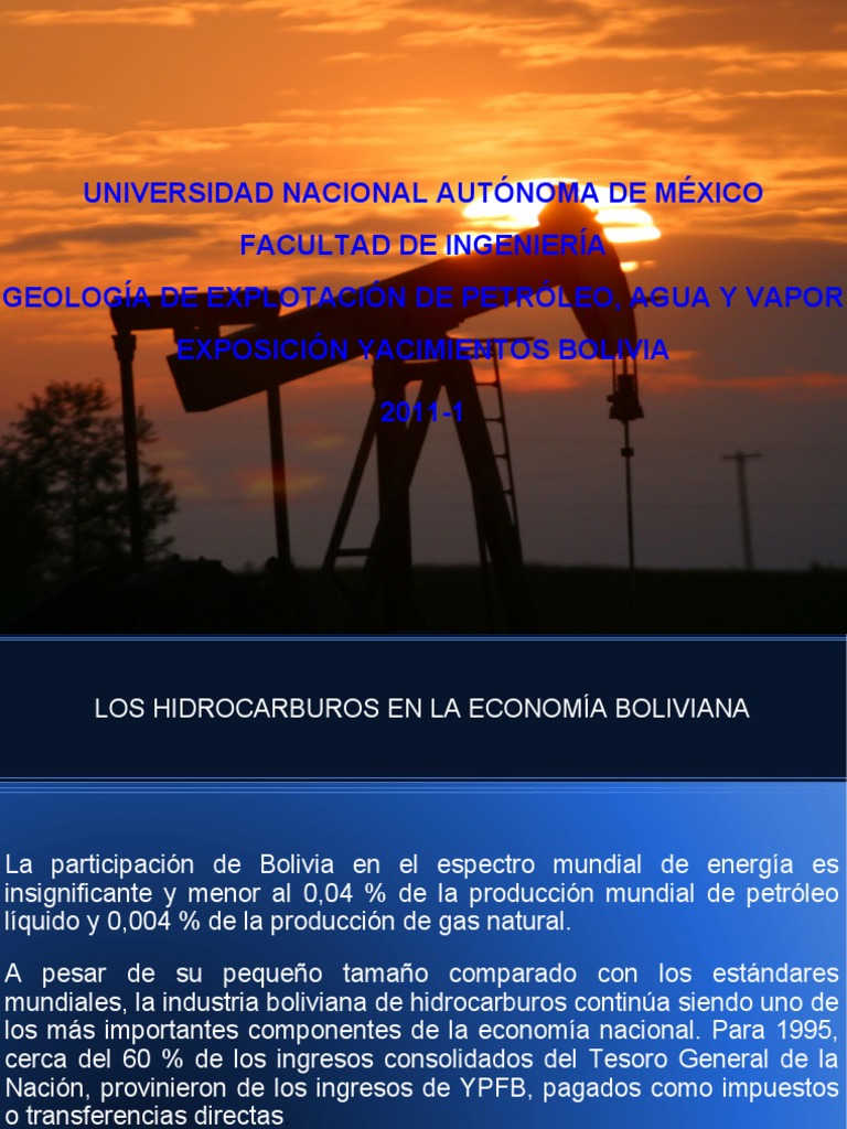 Yacimientos de Hidrocarburos en Bolivia | PDF