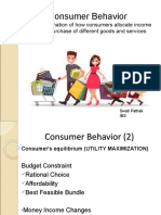 Theory of Consumer Behaviour - Budget