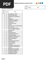 Edexcel Maths Foundation Checklist