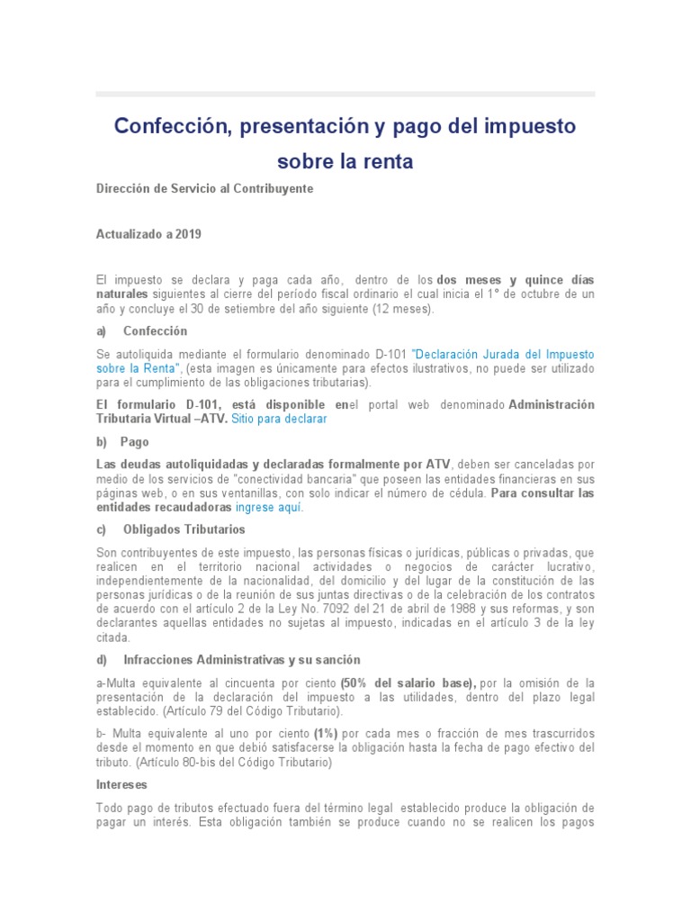 Ley de Impuesto Sobre La Renta | PDF | Impuesto sobre la renta | Impuestos