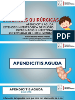 Urgencias Quirúrgicas (Apendicitis, Estenosis Hipertrófica de Píloro, Invaginación Intestinal, Hirschsprung)