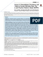 Sex Specific Differences in Haemodialysis Prevalences and Practices and Male To Female Mortality Rate