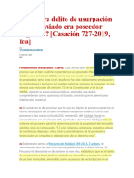 Configura Delito de Usurpación Si El Agraviado Era Poseedor Ilegítimo