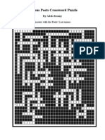 Famous Poets Crossword Puzzle