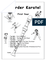 .Recorder Karate Method Book First Year