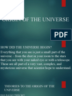ORIGIN OF THE UNIVERSE