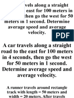 Average Speed and Velocity Word Problems