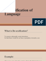 Desexification of Language