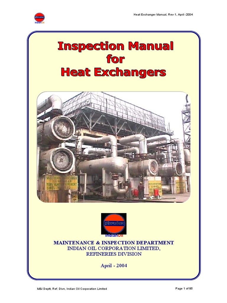 Heat Exchanger Maintenance Manual | PDF | Heat Exchanger | Corrosion