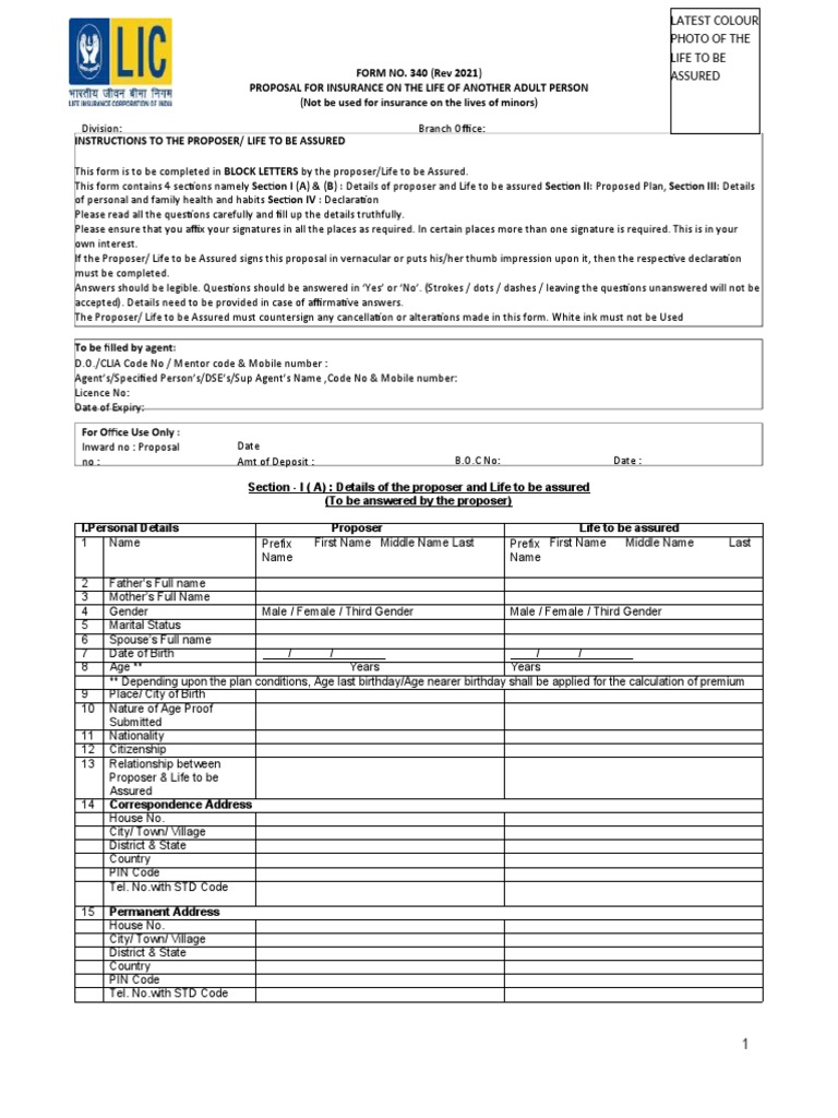 Form 340 - Feb 2021 | PDF | Life Insurance | Insurance