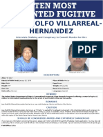 Jose Rodolfo Villarreal-Hernandez: Interstate Stalking and Conspiracy To Commit Murder-for-Hire