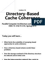 Directory-Based Cache Coherence: Parallel Computer Architecture and Programming CMU 15-418/15-618, Spring 2019