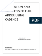 Simulation and Synthesis of Full Adder Using Cadence