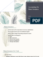 Accounting For Share Issuance