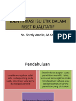 Identifikasi Isu Etik Dalam Riset Kualitatif