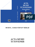 Acta Musei Tutovensis V 2020 Memorialist