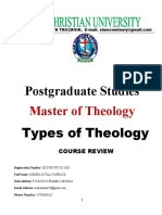 Types of Theology Exam Answers