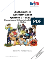 Q2 - Illustrating and Differentiating Related Terms in Algebra