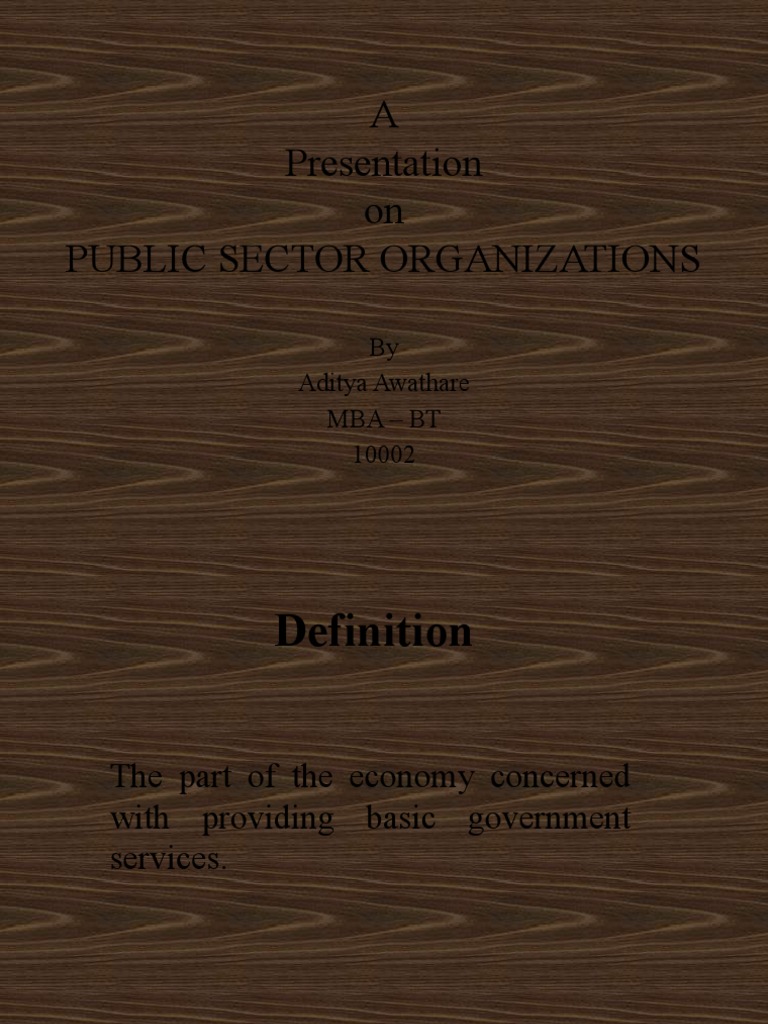 Overview of Public Sector Organizations | PDF | State Owned Enterprise ...