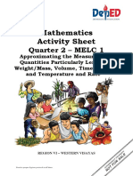 Mathematics Activity Sheet: Quarter 2 - MELC 1