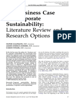 The Business Case For Corporate Sustainability: Literature Review and Research Options