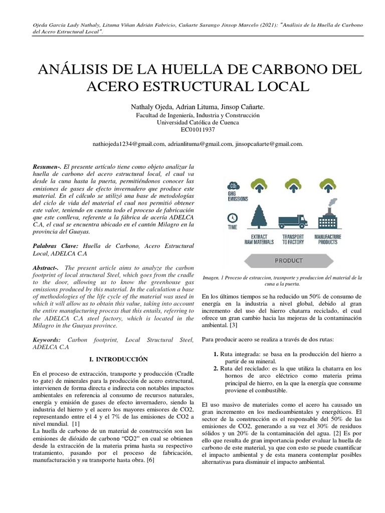 Huella de Carbono del Acero Estructural | PDF | Gases de efecto ...