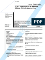 NBR 10664 de 1989 Determinacao de Residuos Solidos Em Água Pelo Metodo Gravimetrico