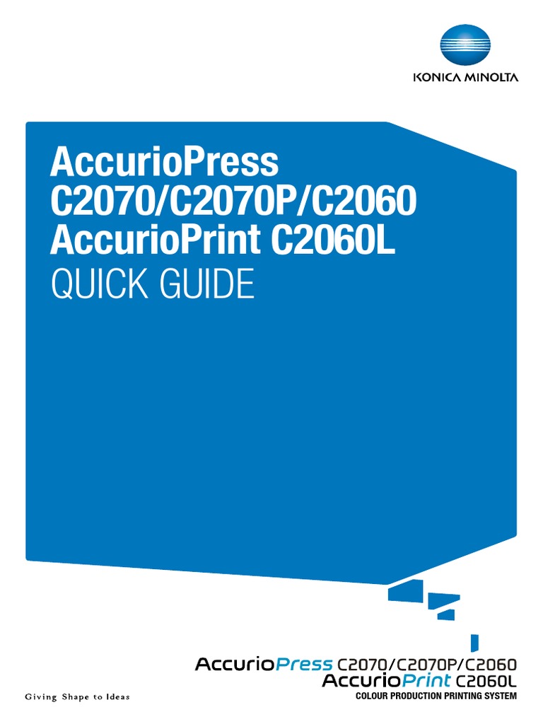 AccurioPress C2070/C2070P/C2060 AccurioPrint C2060L Colour Production ...