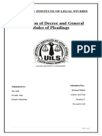 Execution of Decree and General Rules of Pleadings: University Institute of Legal Studies
