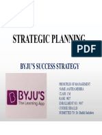 Strategic Planning: Byju'S Success Strategy