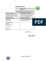 Assessment Tool: Jayson C. Molina