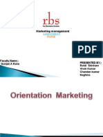 Orientation To Marketing