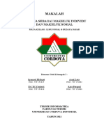 Makalah ISBD Manusia Sebagai Makhluk Individu Dan Makhluk Sosial