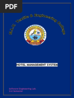 Hotel Management System: Software Engineering Lab. 3rd Semester