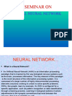A Seminar On: - Artificial Neural Network