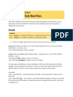 Noun - Verb Pairs PDF