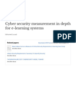Cyber Security Measurement in Depth For E-Learning Systems: Related Papers