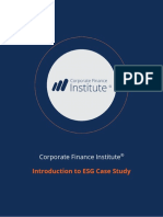 Corporate Finance Institute: Introduction To ESG Case Study