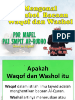 PAI 1b Mengenal Symbol Bacaan Waqof Washhol