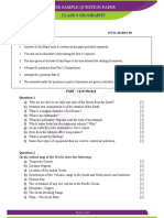 ICSE GEOGRAPHY SAMPLE PAPER CLASS 9