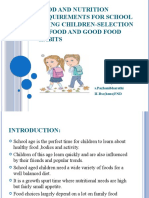 Food and Nutrition Requirements For School Going Children-Selection PB