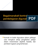 Bagaimanakah kontrak pembelajaran digunakan