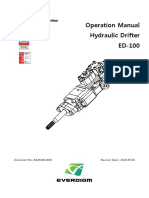 Operation Manual Hydraulic Drifter ED-100: ISO 9001:ISO 14001 Certified