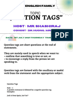 QUESTIONS TAGS in English