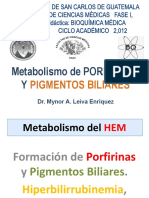 Bioquimica Metabolismo de Porfirinas Dr. Leiva