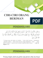 Ciri-Ciri Orang Beriman