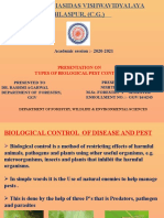 Academic Session:-2020-2021: Presentation On Types of Biological Pest Control