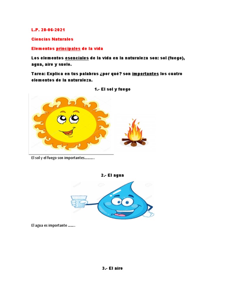 Elementos Esenciales de la Naturaleza | PDF