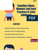 Teaching Values, Manners and Good Practices in EC (Unit 3)