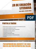 Taller de Creación Literaria - Sobre El Trabajo en El Taller